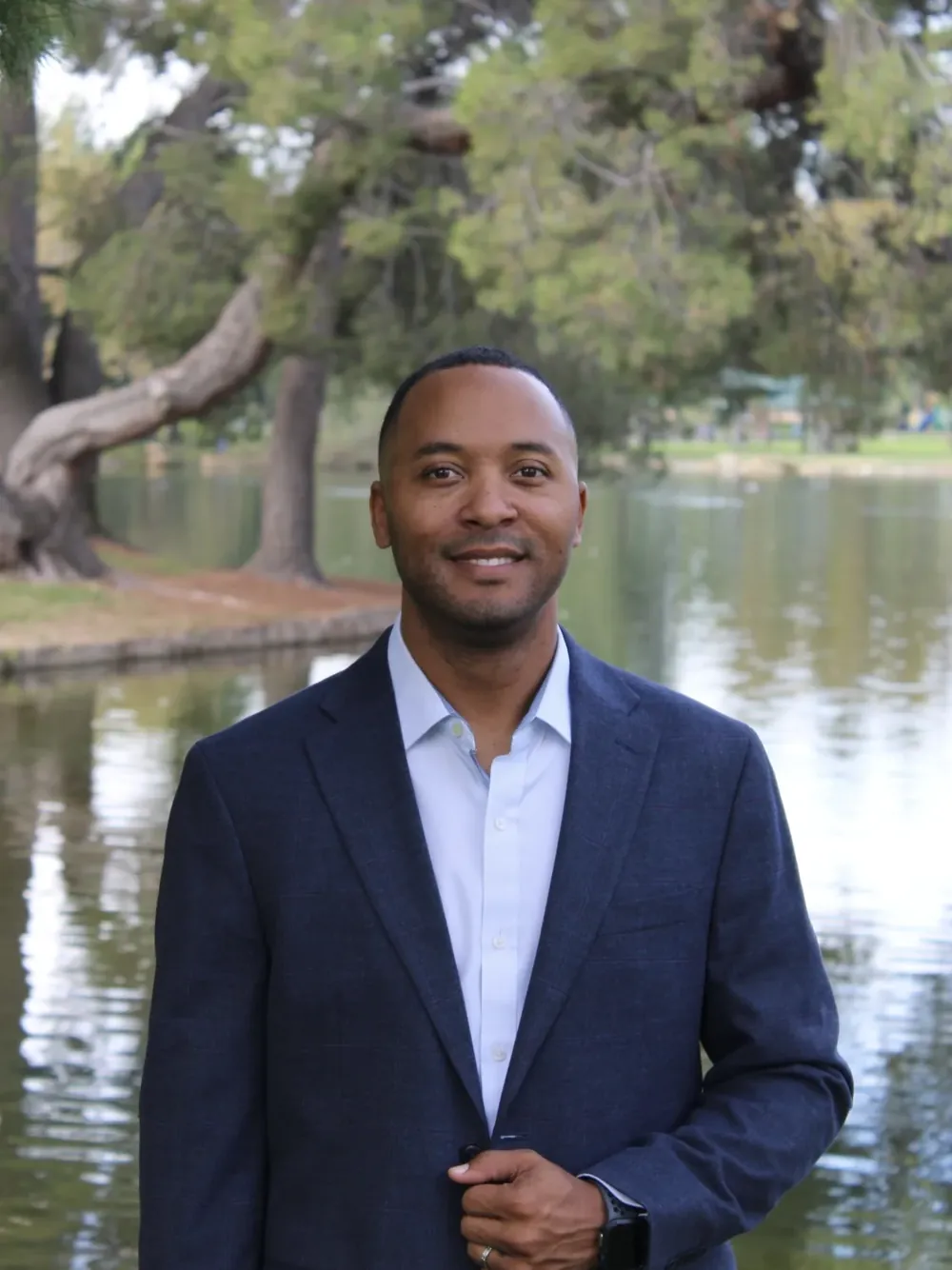 Kevin Allen, founder of That's A Perspective, by the water